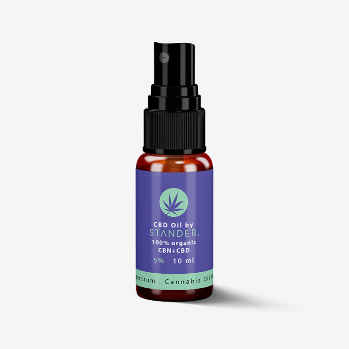 Olejek CBN+CBD full spectrum | RAW + VITAMINS (5%)